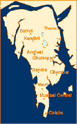 Map of Mumbai. Click for larger image.