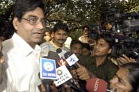 R S Sharma talking to journalists after being questioned by the SIT. Pic: Deepak Salvi