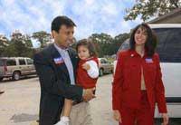 Bobby Jindal with daughter Selia Elizabeth and wife Supriya