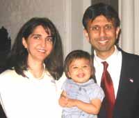 Supriya and Bobby with their daughter