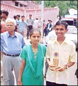 Mangesh with his sister Mangla