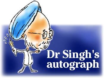 Dr Singh's autograph