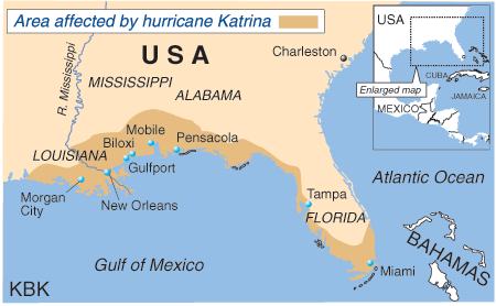 Hurricane Katrina slams US Coast; kills 55