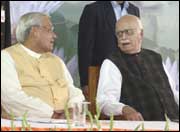 Vajpayee (left) and Advani should be held responsible for the BJP's state, says Deolekar