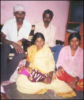 Pratham with his grandmother. Pic: Vijay Singh 