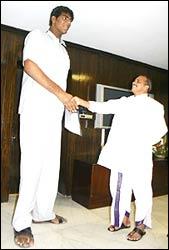 Vikas with Andhra Pradesh Chief Minister Dr Y S Rajasekhar Reddy