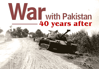 A disabled Pakistani tank lying by the roadside in the Bahara sector during the India-Pakistan conflict.  (Photo: Keystone/Getty Images)