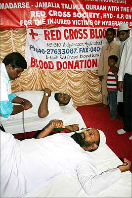 Blood donation for Hyd Blast victims
