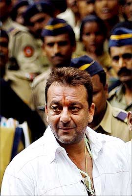 Sanjay Dutt, just before he was sentenced to six years in jail.