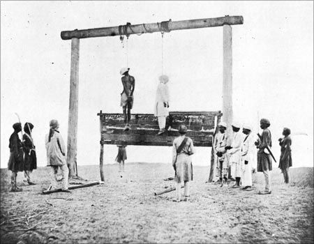 The Hanging of Two Rebels, by Felice Beato, 1858.