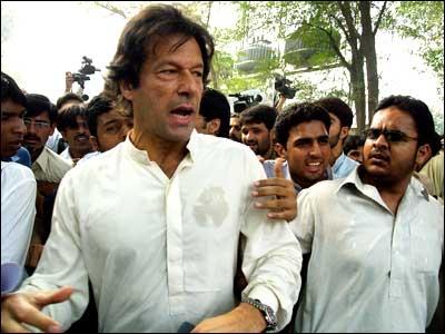 Imran Khan when he was arrested