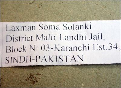 The address to which relatives of an Indian fisherman arrested in Pakistan send mail