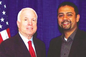 McCain with Vishal Verma