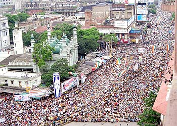 A political rally in Kolkata