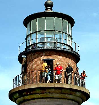 US President Barack Obama and his family and friends tour Gay Head lighthouse in Aquinnah on Martha's Vineyard