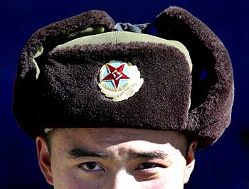 A Chinese soldier.