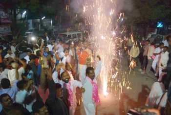 Another picture of victory celebrations