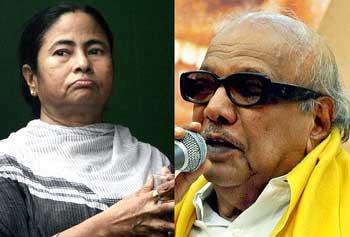 Mamata Banerjee and M Karunanidhi