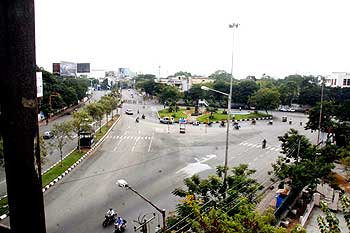 The deserted roads in Hyderabad's new city