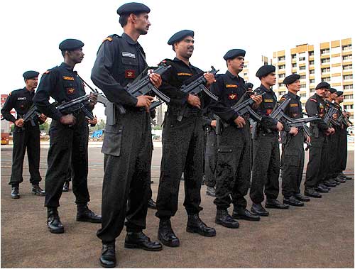 Commandos at the inauguration of Mumbai's first NSG hub at Kalina, on Tuesday