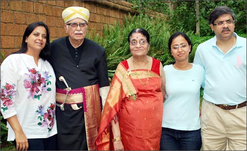 Adavni with his family.