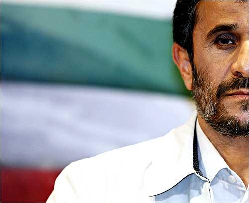 President Mahmoud Ahmadinejad looks on during his first news conference after the presidential elections