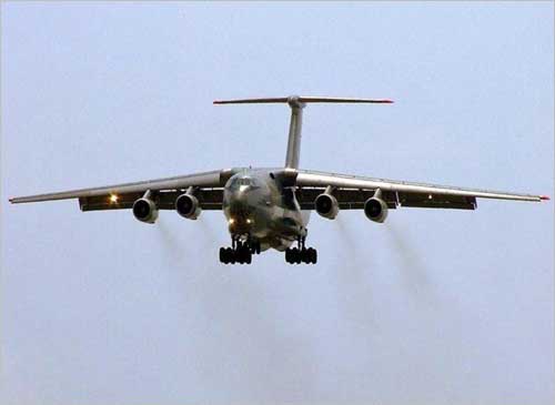 The Russian-made IL-76, on which the Phalcon radar is mounted