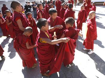 Monks at the Tawang monastery had reasons to cheer.