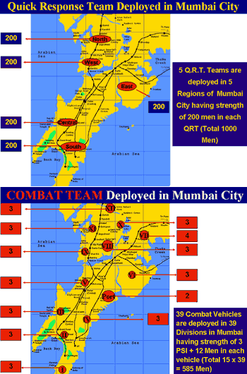 Graphics: Places where the quick-response teams are deployed.