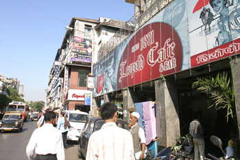 The Leopold Cafe, which was attacked by terrorists on November 26.