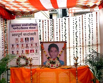 Relatives and friends have put up a memorial for NSG's Gajendra Singh