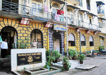 The Yellowgate police station, where Jadhav works.