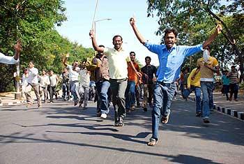 Protestors hit the roads