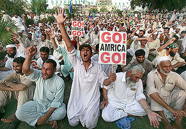 An anti-American rally in Peshawar