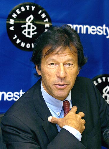 Pakistani cricket star turned politician Imran Khan