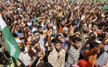 An anti-India protest in Srinagar