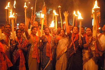 BJP activists protest in Hyderabad