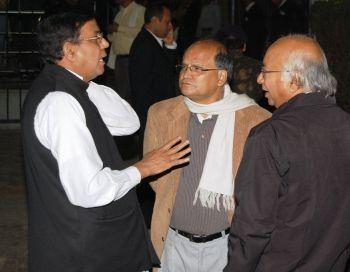 CPI-M leaders (from left) Mohd Salim, Rabin Deb and Amitava Nandy