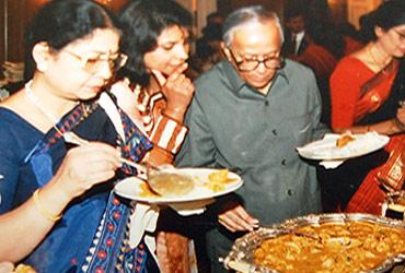 Basu at a reception hosted by the Rays in the US