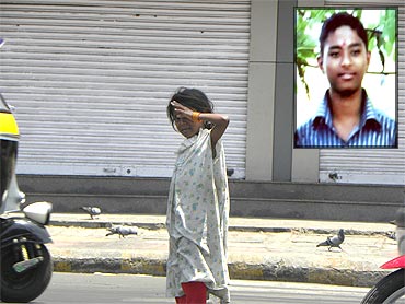 A street urchin on a Pune street. (Inset) Abhishek, the victim