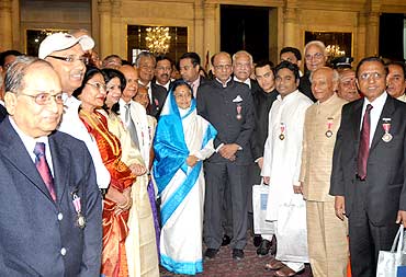 President with the Padma awardees