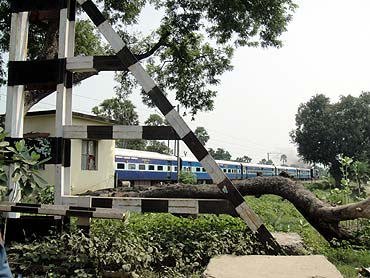 A railway crossing in Bihar