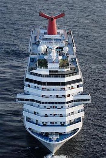 The Carnival cruise ship Splendor sits adrift approximately 150 nautical miles southwest of San Diego