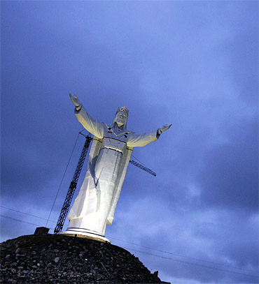 The giant statue of Jesus Christ