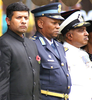 Doraiswami, Colonel Zakes Msimang of the South African air force and SA Rear Admiral Sagren Pillay