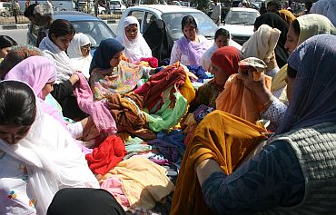 Traders in the flea market had field day selling warm clothing, which are in great demand now that winter is setting in