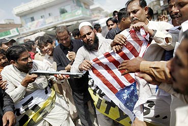An anti-US protest in Multan, Pakistan