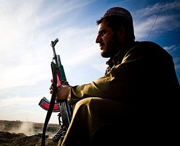 A terrorist near Pakistan's border with Afghanistan