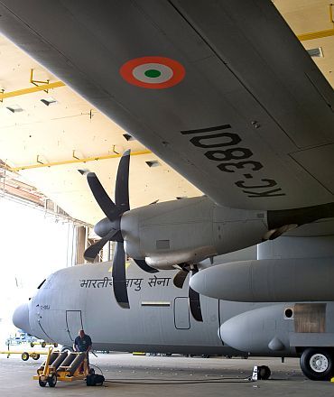 A C-130 J 'Super' Hercules transport plane for the IAF
