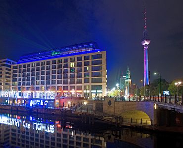 Berlin sizzles in the night